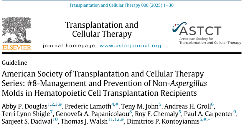 ASTCT guidelines featuring metagenomic sequencing for non-Aspergillus invasive mold infection diagnosis