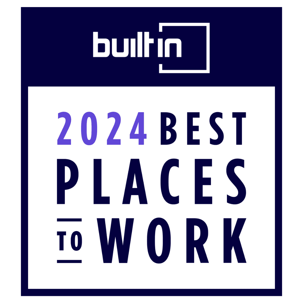 Built In 2024 Best Places to Work award badge recognizing Karius as a top employer in biotech