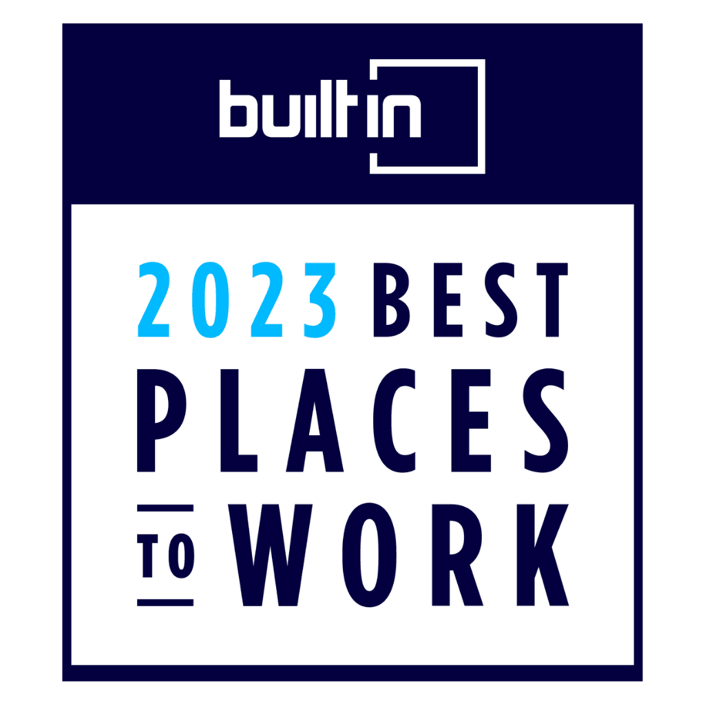 Built In 2023 Best Places to Work award badge recognizing Karius as a top life science employer