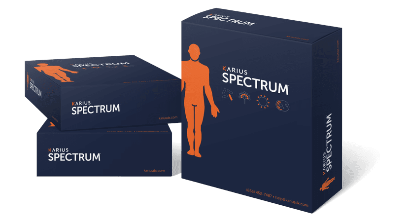 Karius Spectrum blood test kit used to detect over 1,000 pathogens from a single blood draw