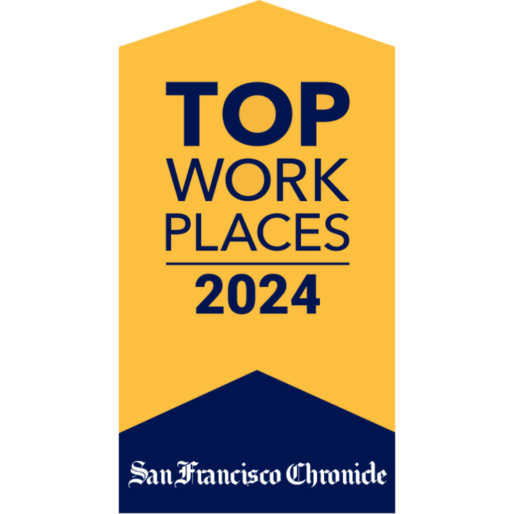 Top Workplaces Bay Area 2024 award recognizing Karius as a best place to work in the San Francisco Bay Area
